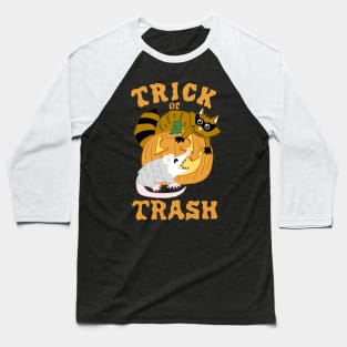 Cute Trick or Trash Buddies Baseball T-Shirt